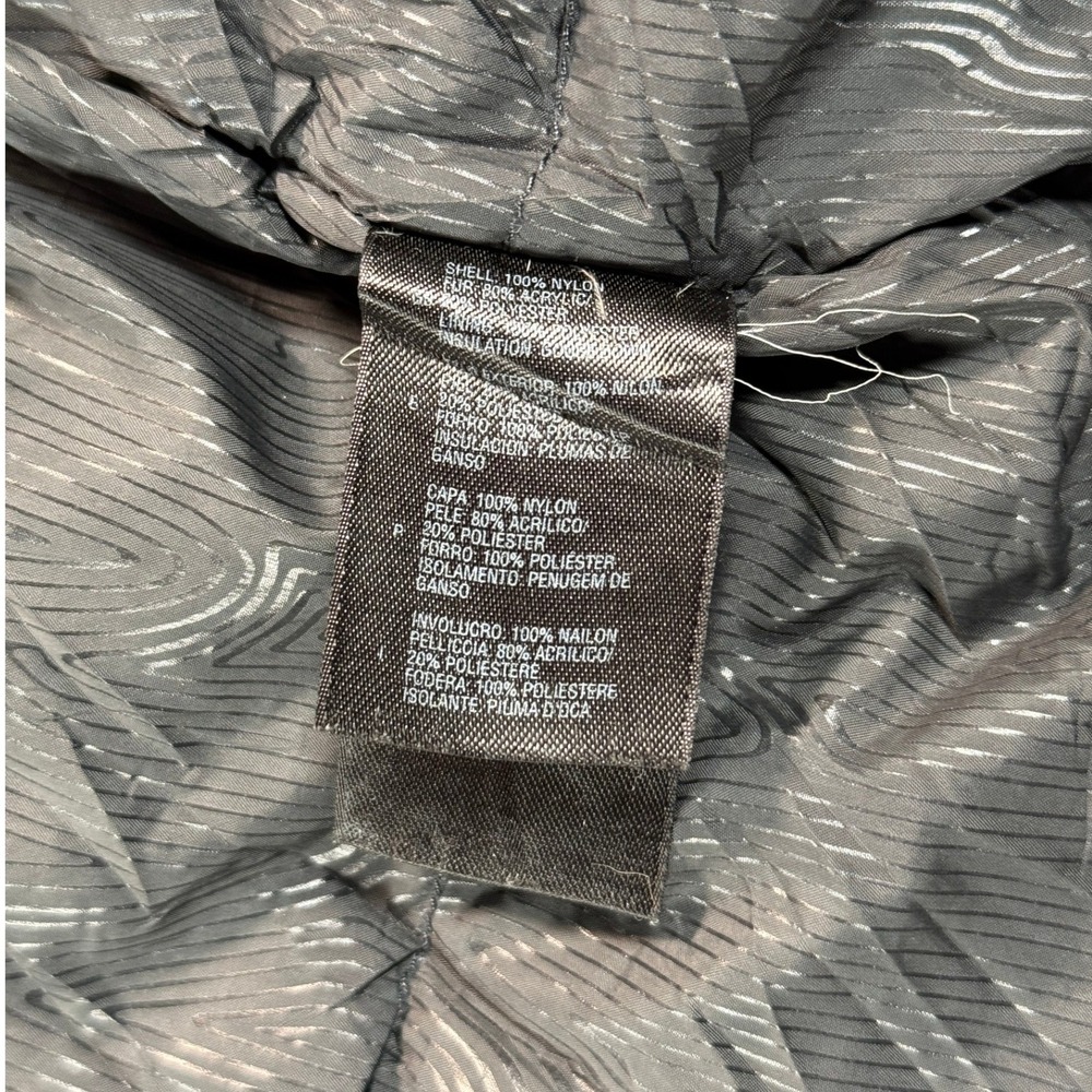 The North Face Down Hyvent Jacket Mens XL Black Hooded Parka Fur Trim Insulated - Picture 13 of 16